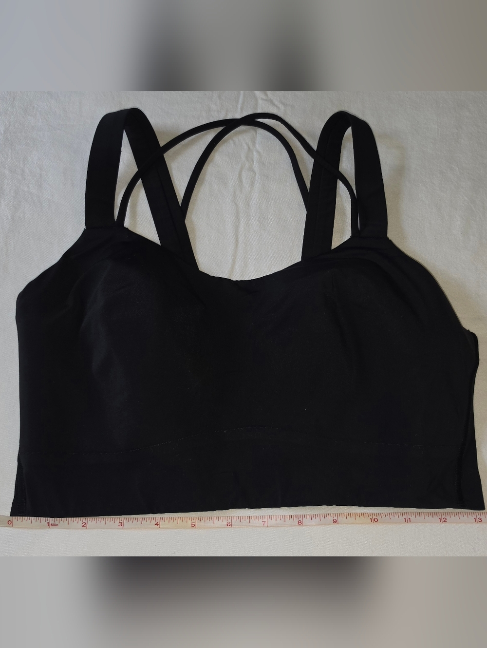 lululemon athletica Black Crossback Longline Sports Bra - Picture 2 of 2